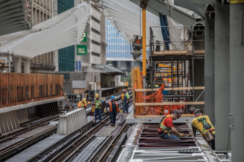 Fh Paschen Chicago Washington / Wabash Loop Elevated CTA Station